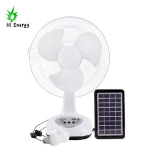 HiEnergy Table Solar Fan with Solar Panel Rechargeable-012T