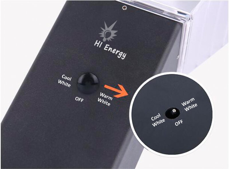 HiEnergy Solar Wall Light with Dual Light Color-MF - 图片 4